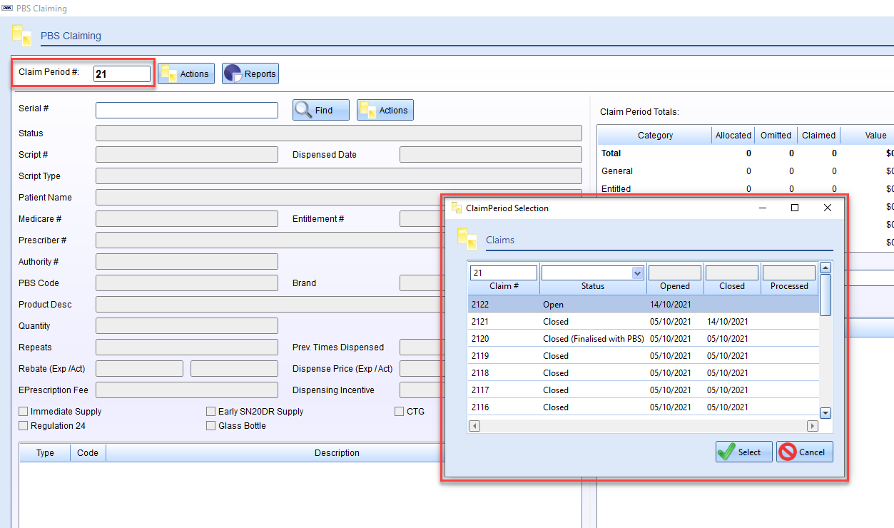 Managing PBS Claims – Z Software